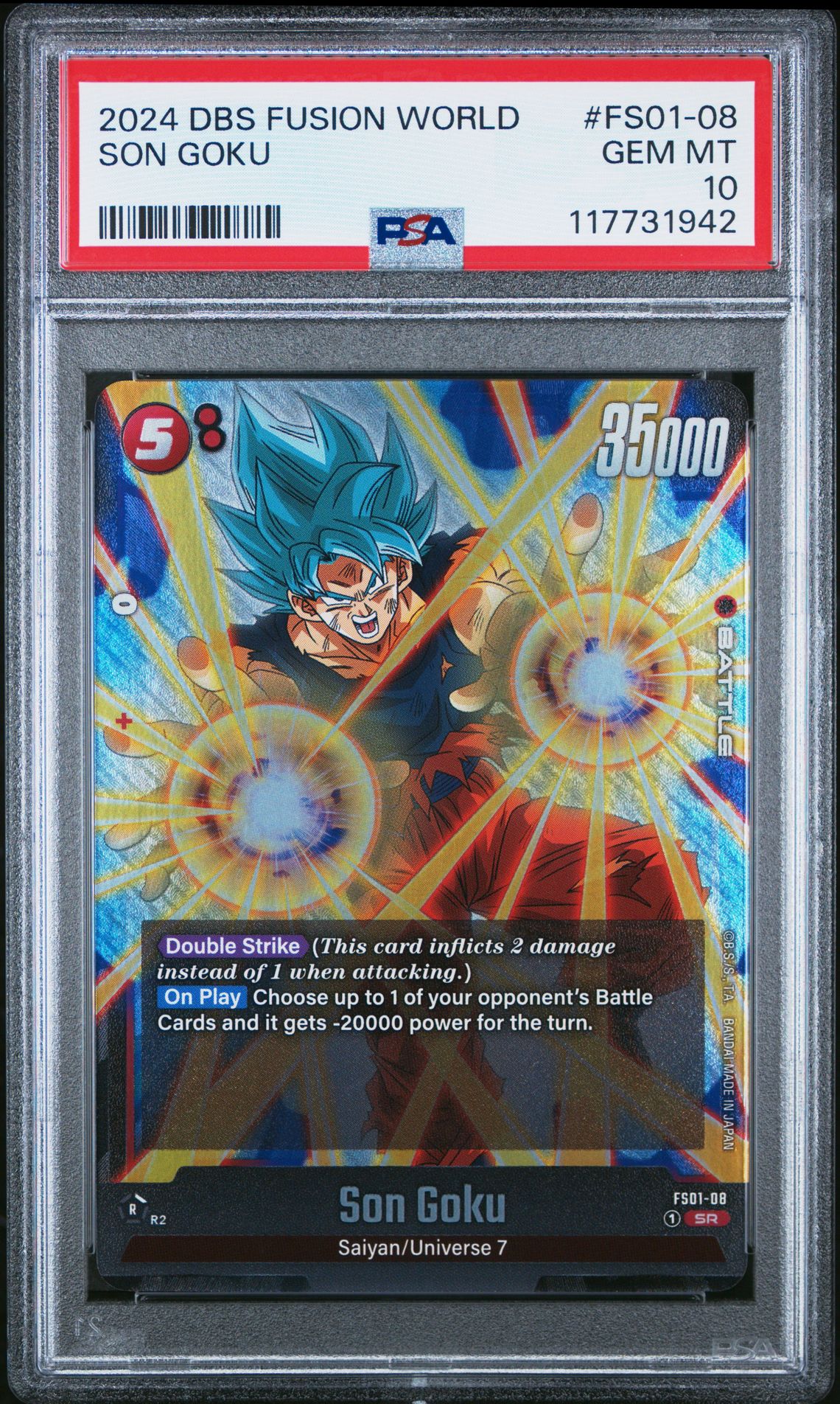 2024 Dragon Ball Super Card Game Fusion World Starter Deck Son Goku Son Goku #Fs01-08 Gem Mt 10 front