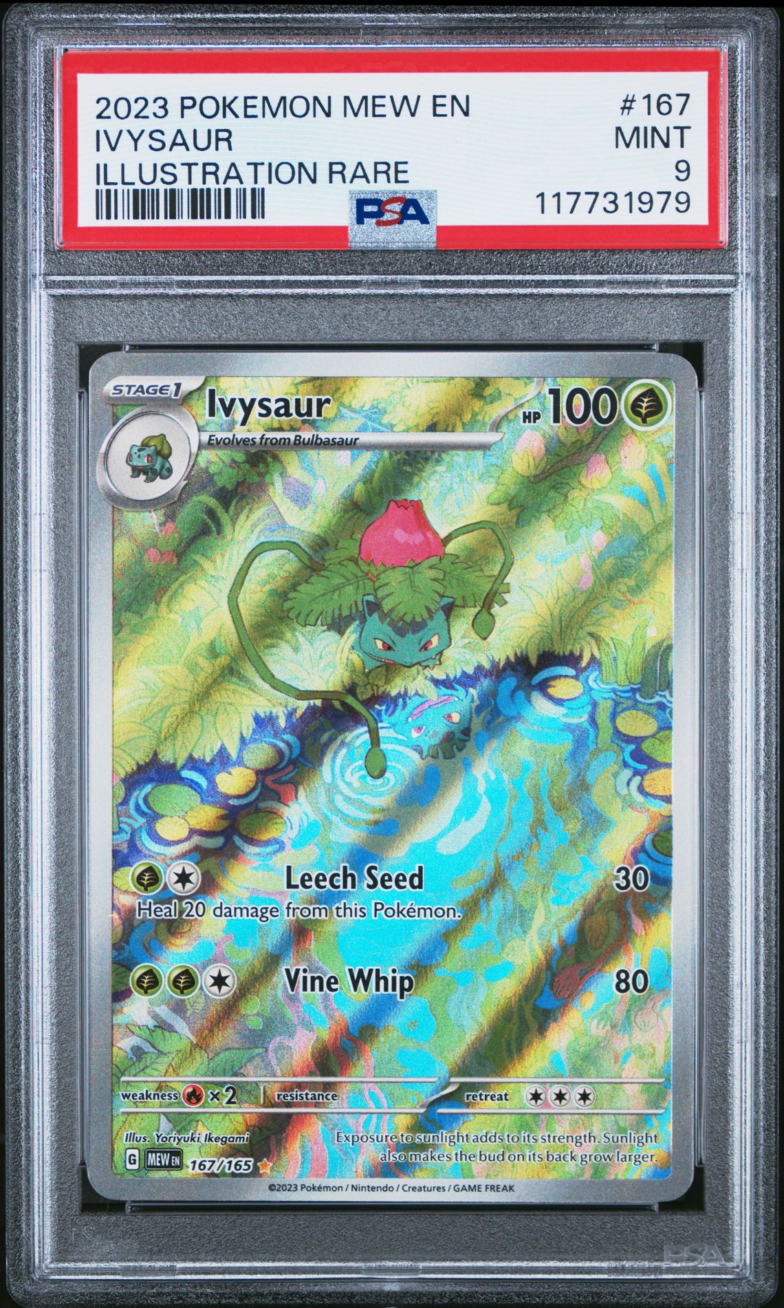2023 Pokemon Mew En-151 Ivysaur #167 (Illustration Rare) Mint 9 front