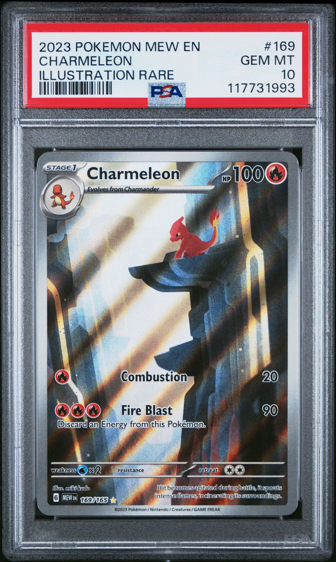 2023 Pokemon Mew En-151 Charmeleon #169 (Illustration Rare) Gem Mt 10 front
