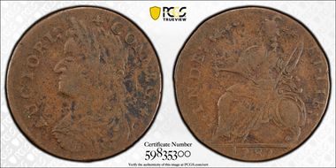 1787 CT 1/2P AUCIORI, Miller 38-l.2 VF35BN