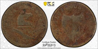 1787 NJ 1/2P Goiter Variety, Maris 37-f VG10BN