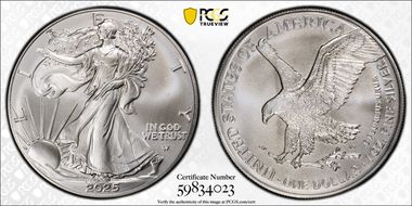 2025 $1 Silver Eagle MS68
