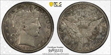 1892-S 50C AU55