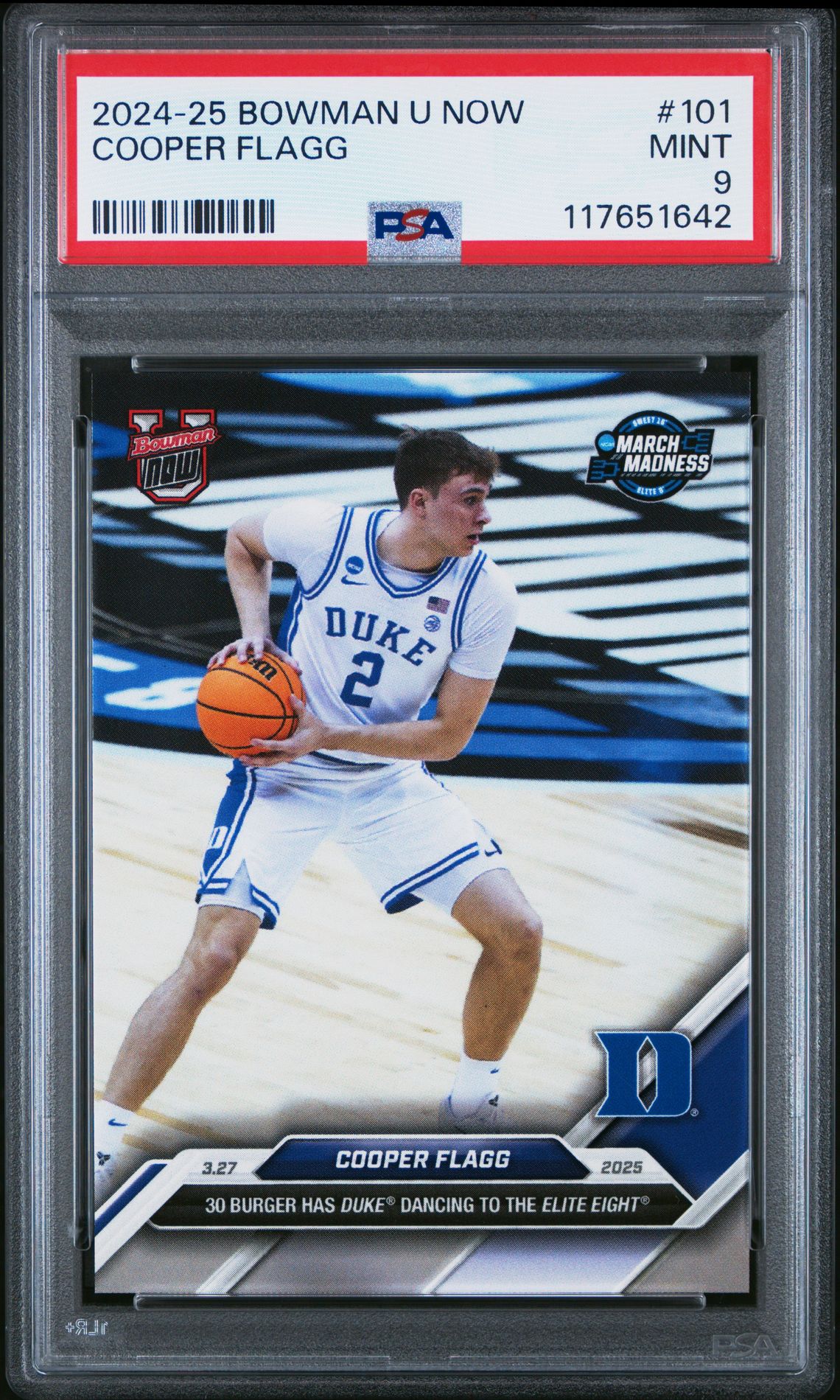2024 Bowman BOWMAN U NOW #101 Cooper Flagg front