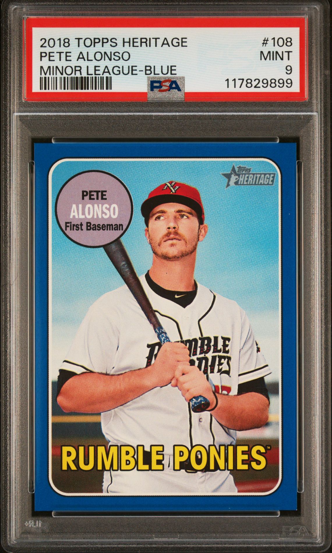 2018 Topps TOPPS HERITAGE MINOR LEAGUE BLUE #108 Pete Alonso front