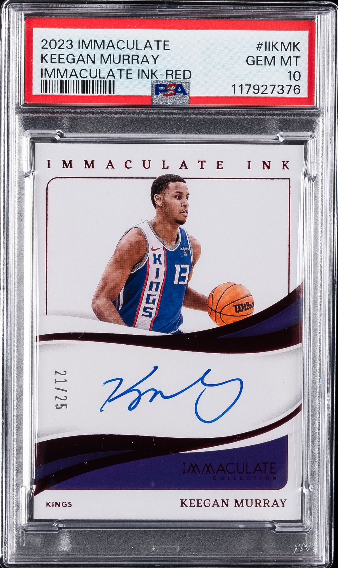 2023 Panini PANINI IMMACULATE COLLECTION IMMACULATE INK RED #IIKMK Keegan Murray front