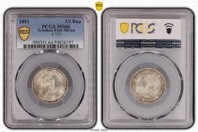 1891 1/2 Rup J-712 MS66