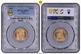 1905 20 Fr Gad-1064 F-534 MS65