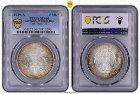 1929-A 5 Mk Oak Tree J-331 MS66