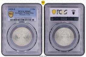 1929-E 3 Mk Meissen J-338 MS65