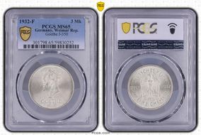 1932-F 3 Mk Goethe J-350 MS65