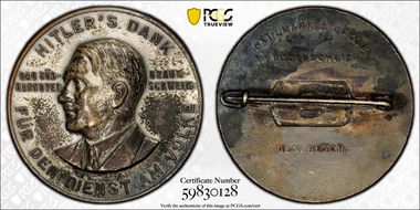 (1934) Medal C-210 Silvered AE South-Hanover AU55