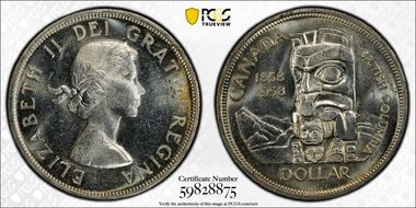 1958 S$1 British Columbia MS63