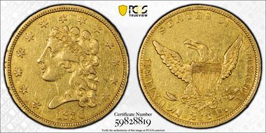 1836 $2.50 Block 8 XF40