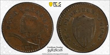 1787 NJ 1/2P Hidden WM in Sprig XF45BN