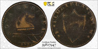 1787 NJ 1/2P Small Plan, Plain Shield F12BN