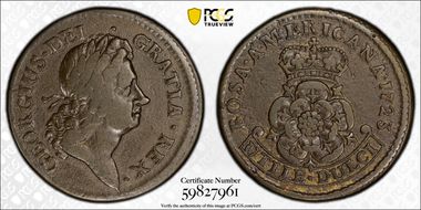 1723 Penny Rosa Americana VF25