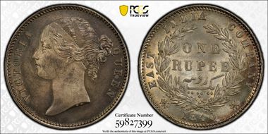 1840(C or B) Rupee SW-3.33 MS63