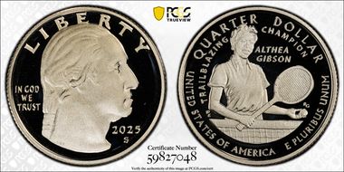 2025-S 25C Althea Gibson PR70DCAM