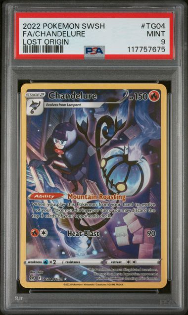 2022 Pokemon Lost Origin Full Art #TG04 Chandelure front