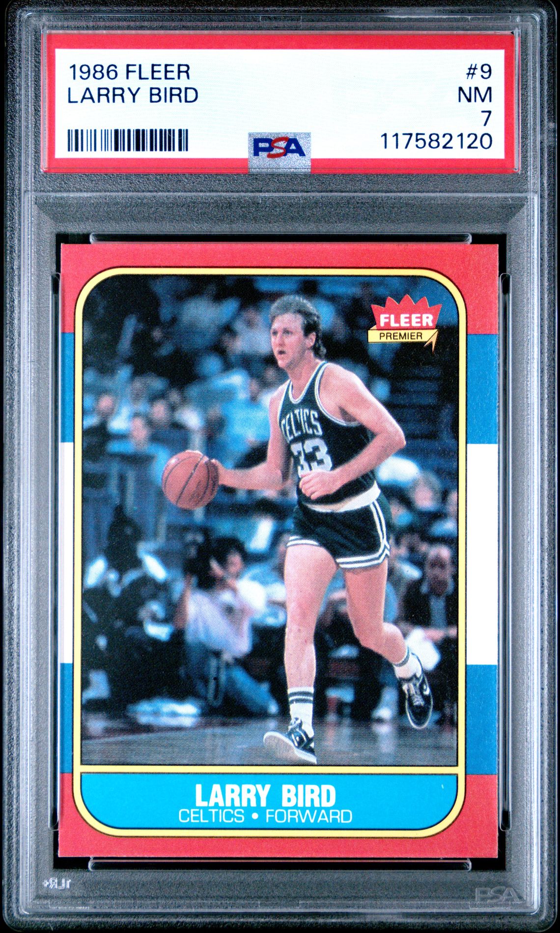 1986 Fleer Larry Bird #9 Nm 7 front