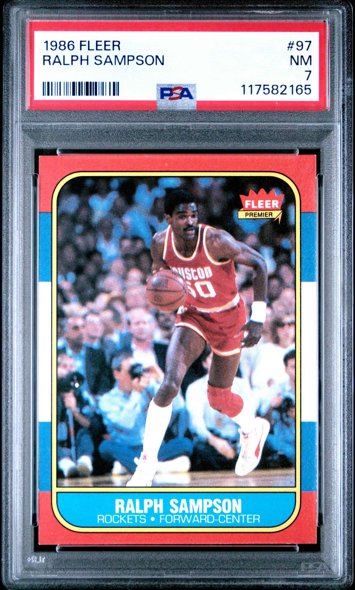 1986 Fleer Ralph Sampson #97 Nm 7 front