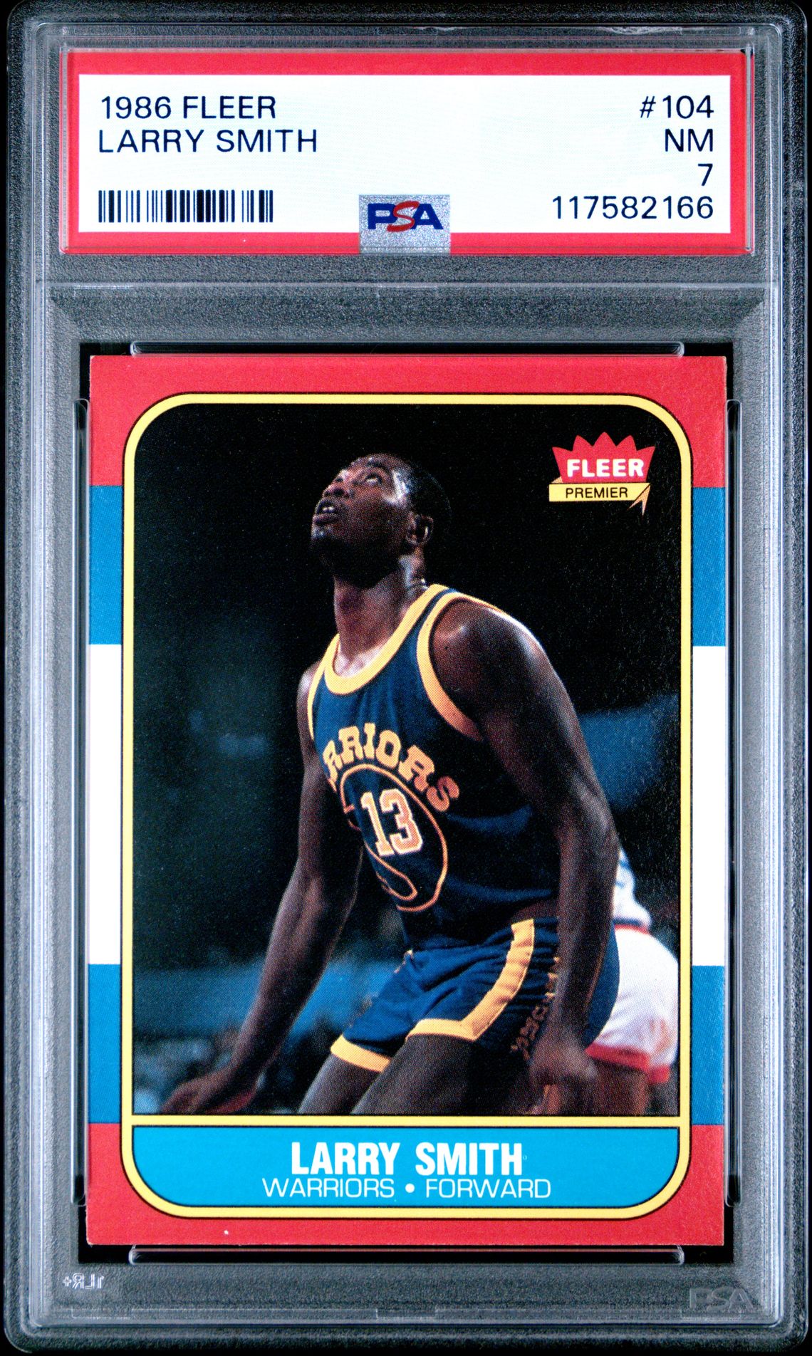 1986 Fleer Larry Smith #104 Nm 7 front