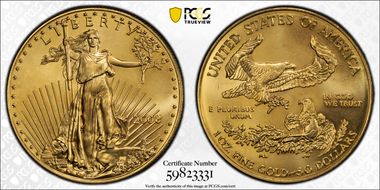 2008 $50 Gold Eagle MS69