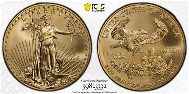 2013 $50 Gold Eagle MS69