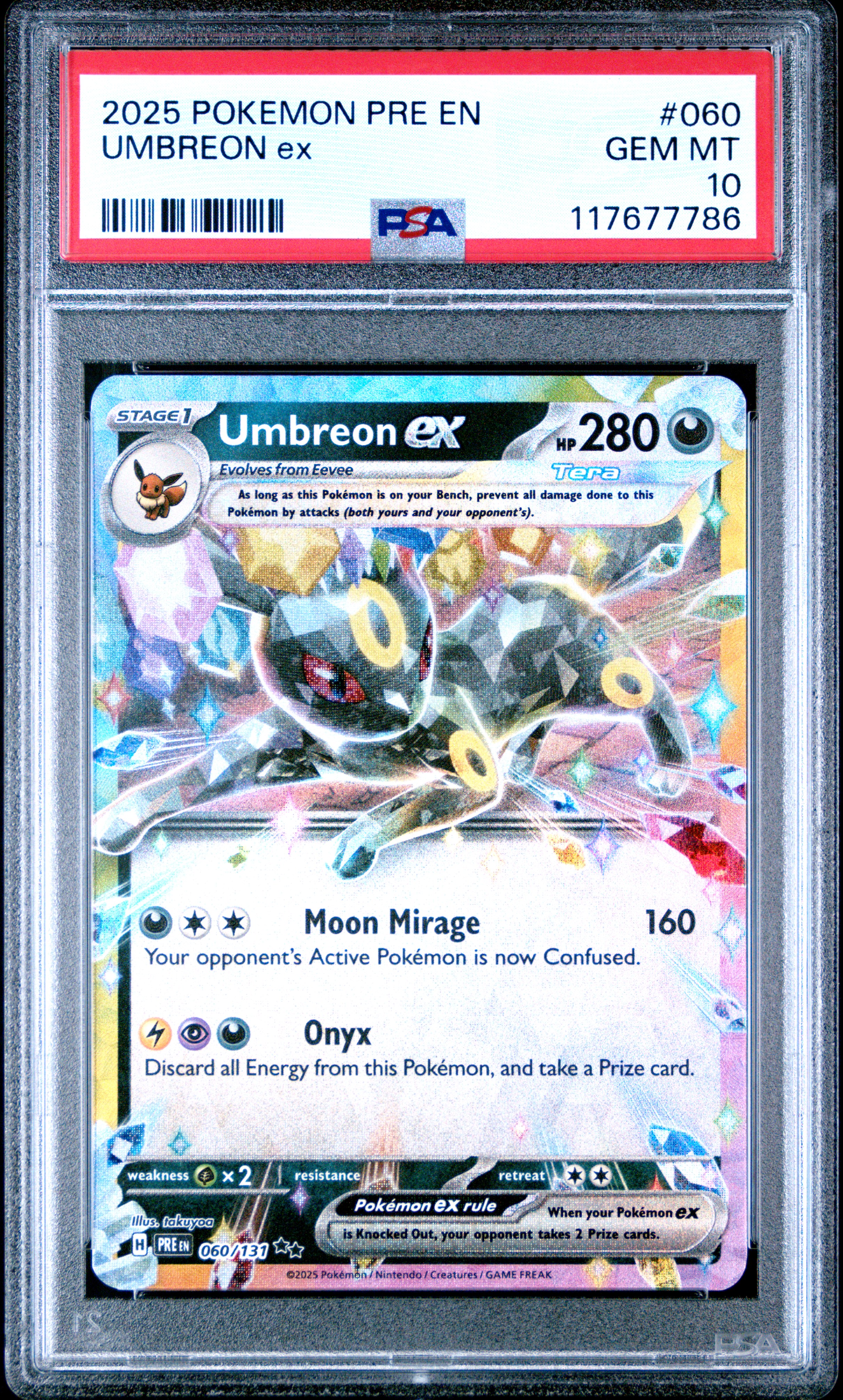 2025 #060 Umbreon EX PSA 10 Pre EN-Prismatic Evolutions