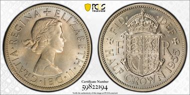 1955 1/2 Cr S-4145 MS65