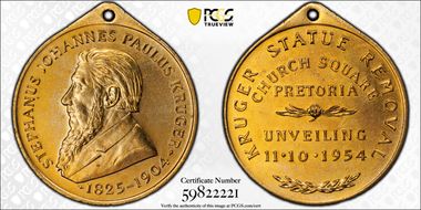 1954 Medal Laidlaw-0074b AE English Version MS63