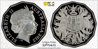 2012 50C Silver PR69DCAM