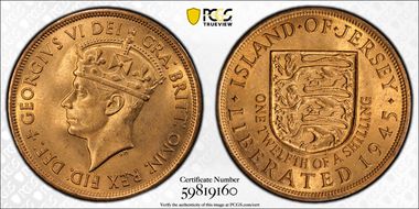 1945 1/12 S KM-19 MS65RD