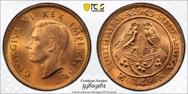 1943 1/4D MS65RD