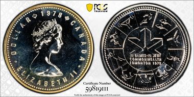 1978 S$1 Commonwealth Games Ag SP68