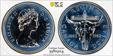 1982 S$1 Regina Ag SP67