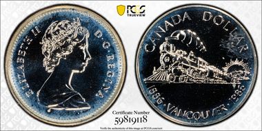 1986 S$1 Vancouver Ag SP68