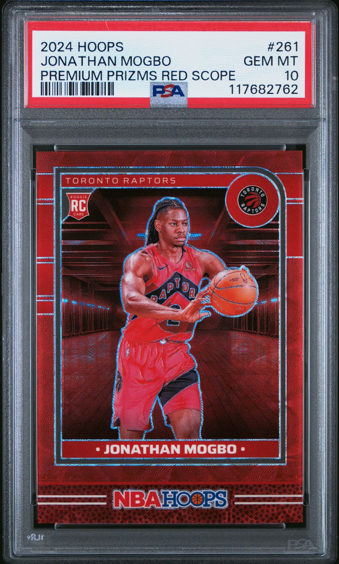 2024 Panini PANINI NBA HOOPS PREMIUM PRIZMS RED SCOPE #261 Jonathan Mogbo front