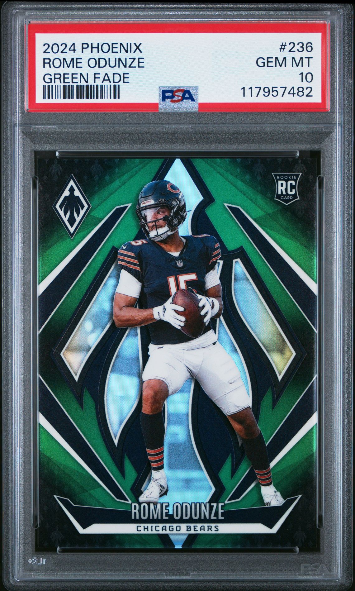 2024 Panini PANINI PHOENIX GREEN FADE #236 Rome Odunze front
