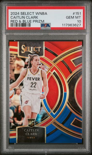 2024 Panini Select Red #151 Select WNBA Caitlin Clark Red & front
