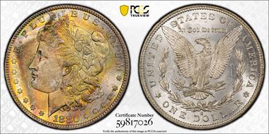 1880-O $1 VAM 17 Checkmark MS63