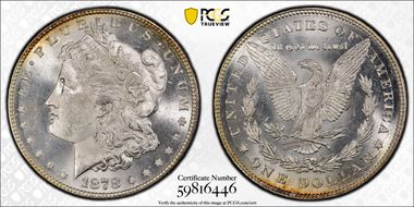 1878 7TF $1 R78, VAM 70, Doubled RIB MS65