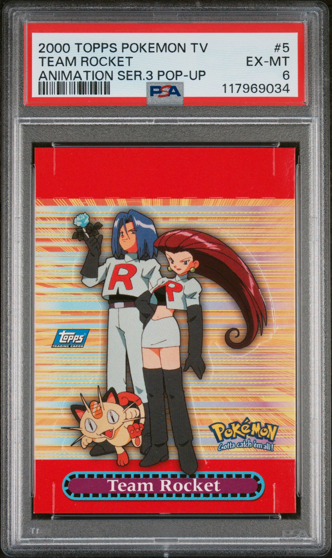 2000 Topps TOPPS POKEMON TV ANIMATION SERIES 3 POP-UP ANIMATION SER.3 POP-UP #5 Team Rocket front