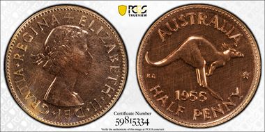 1955(p) 1/2D No Dot PR63RD