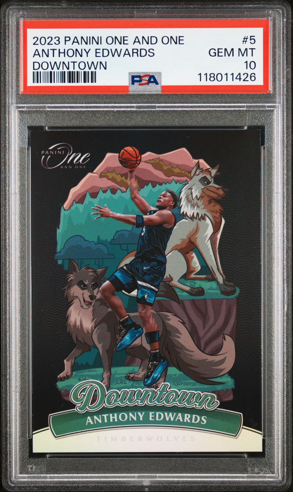 2023 Panini PANINI ONE AND ONE DOWNTOWN #5 Anthony Edwards front