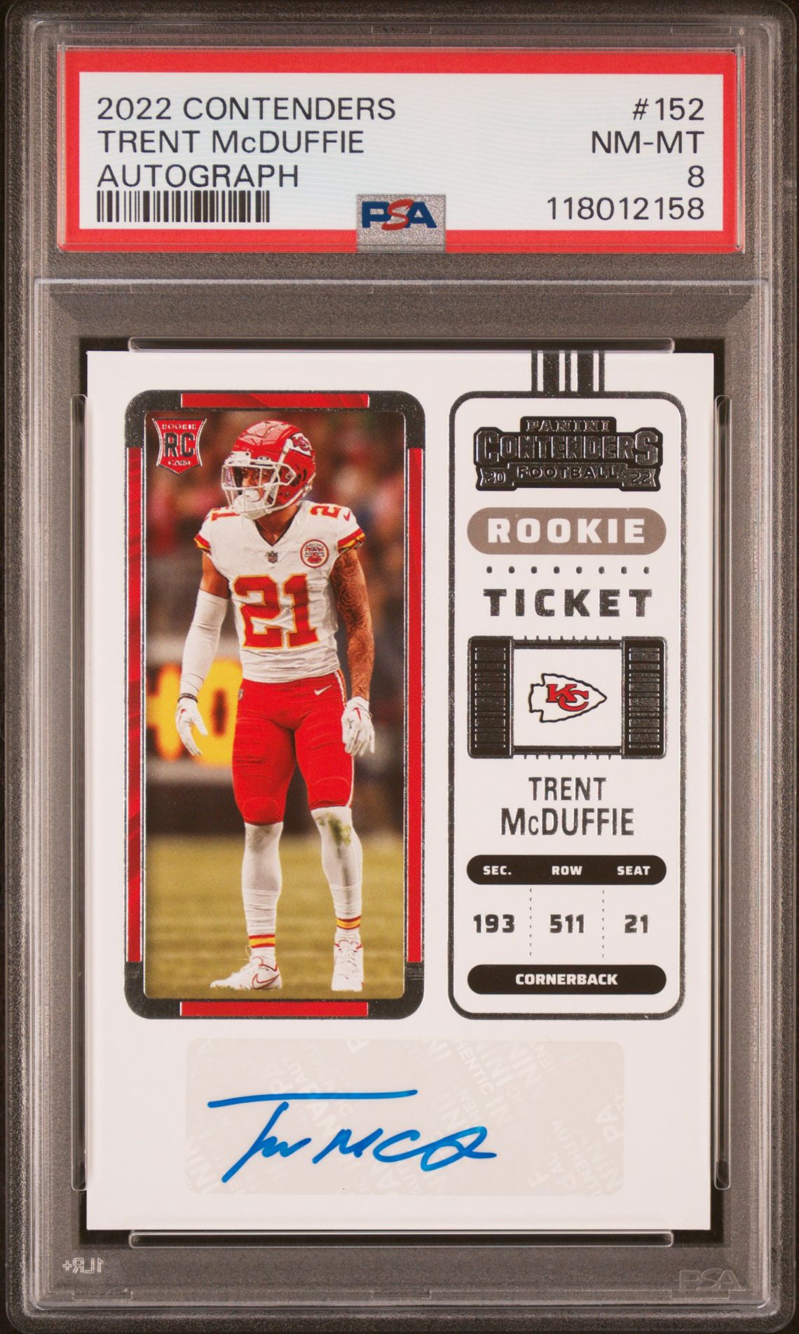 2022 Panini PANINI CONTENDERS AUTOGRAPH #152 Trent Mcduffie front