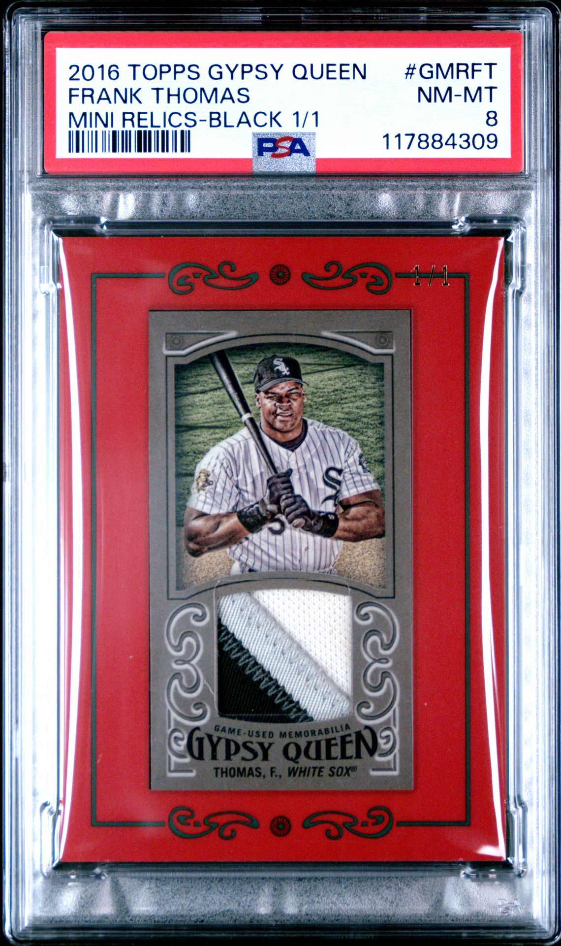 2016 Topps TOPPS GYPSY QUEEN MINI RELICS BLACK 1/1 #GMRFT Frank Thomas front
