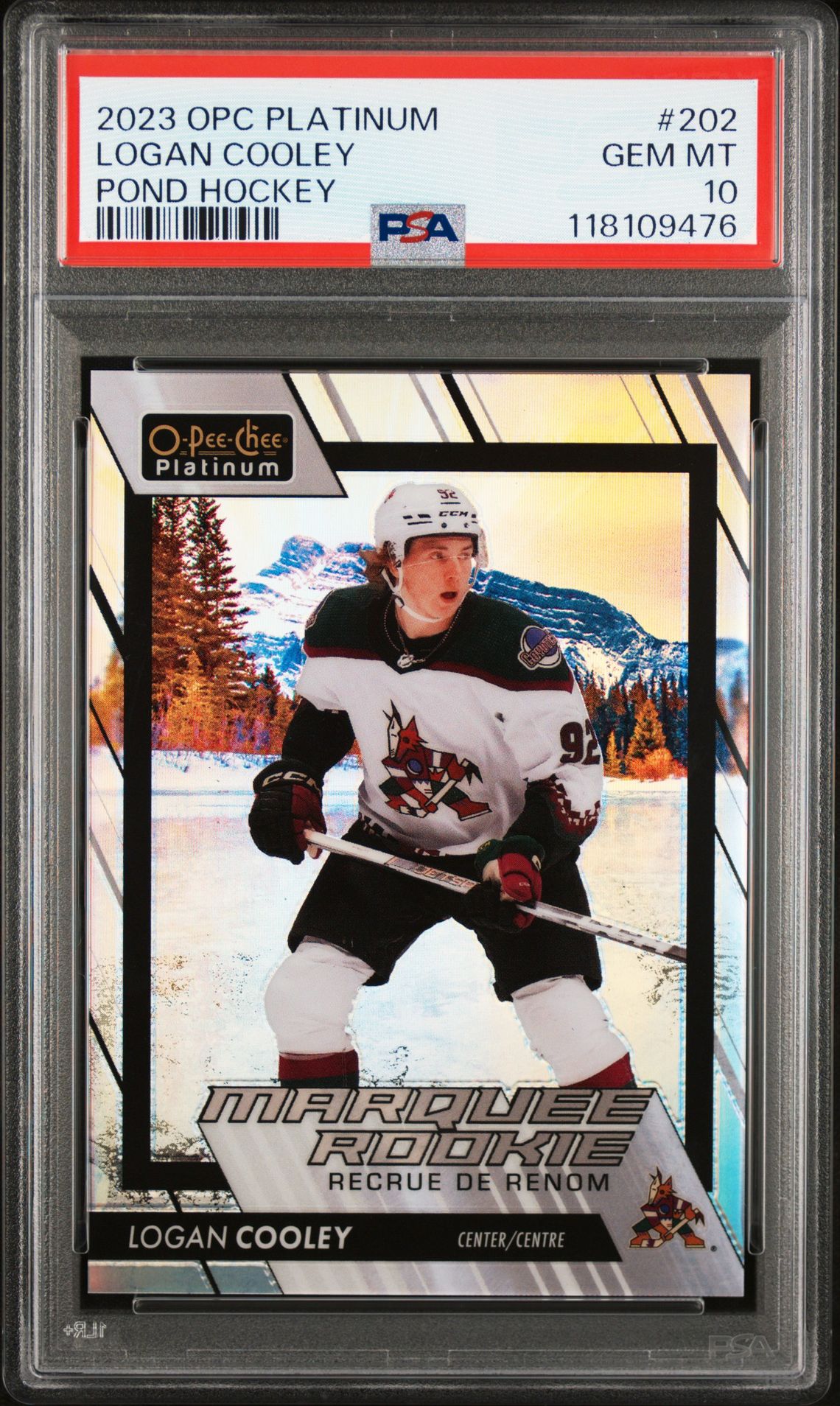 2023 Upper Deck UPPER DECK O-PEE-CHEE PLATINUM POND HOCKEY #202 Logan Cooley front