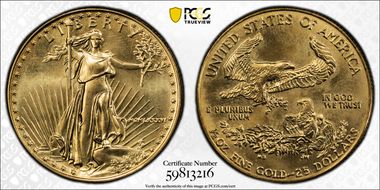 1986 $25 Gold Eagle MS69